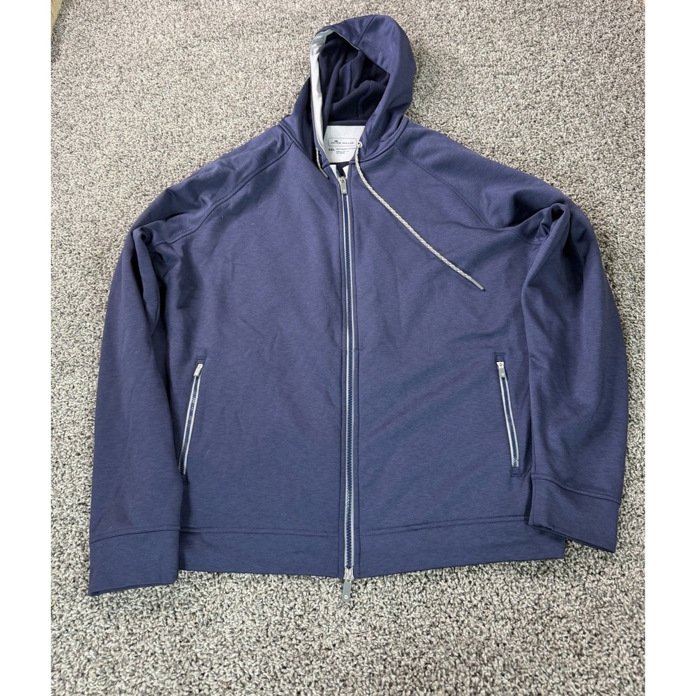 Peter Millar Full Zip Hoodie Men's Size 2XL Blue